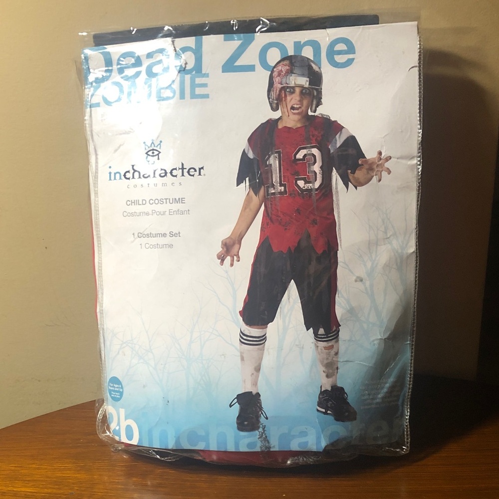 Dead Zone Zombie Red & Black Kids' Number 13 Halloween Jersey and Shorts Set